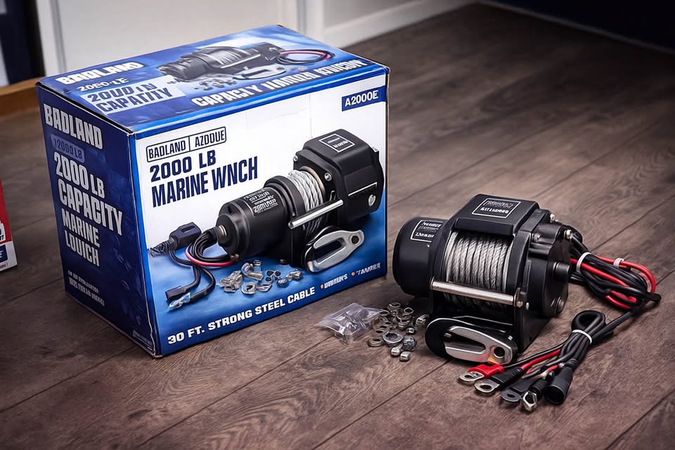 Winch Eléctrico 2000 lb Nuevo – Badland Marine Winch